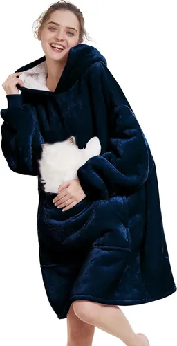 Miniatura 27 de Aemilas Wearable Blanket Hoodie - Warm Sherpa Blanket Sweatshirt as Gifts for Adult Women Mom Men, One Size Fits All