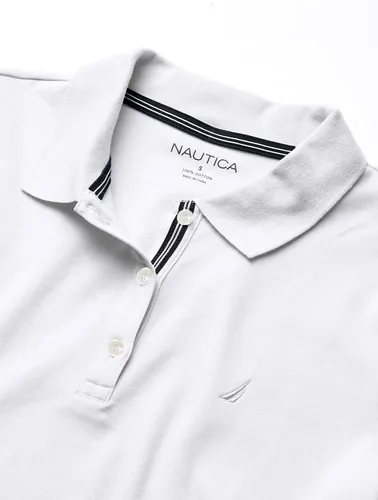 Miniatura 5 de Nautica Camisa polo de manga corta de 3 botones transpirable 100% algodón para mujer