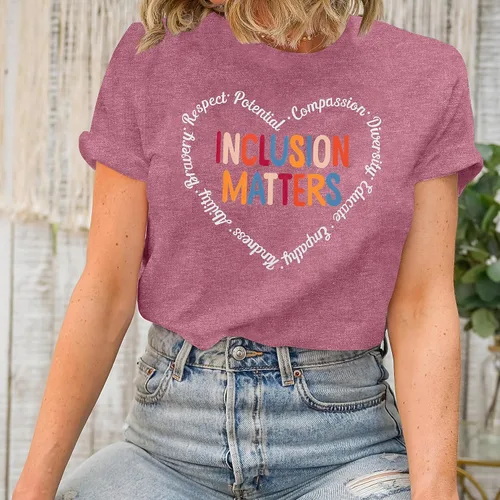 Miniatura 5 de Inclusion Matters - Camiseta para mujer con temática de salud mental y educación especial, camiseta para profesores, linda camiseta de terapeuta