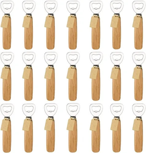 Miniatura 8 de Abrebotellas de camarero, abrebotellas de cerveza, sidra, refrescos, mango de madera de mano (juego de 14)