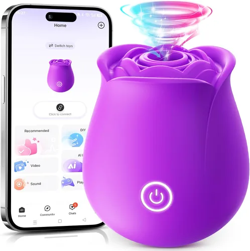 Miniatura 9 de Vibrador de rosa juguete sexual para mujeres - Neworld vibrador de aleteo 2EN1, juguete de rosa, 9 modos de golpeteo y succión, juguetes adultos