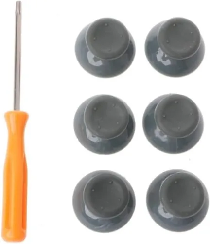 Miniatura 2 de 7-In-1 3D Analog Thumb Stick Caps + T8 Screwdriver Tool For Xbox 360 Controller. (Black)