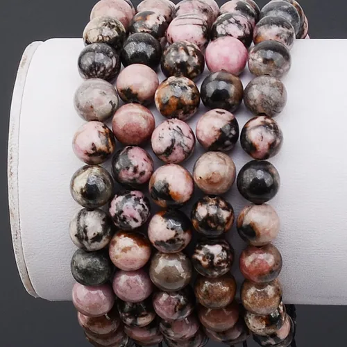 Miniatura 3 de Massive Beads - Pulsera de cuentas de cristales de macramé con poder curativo natural, unisex, ajustable, 516 pulgadas (8 mm)