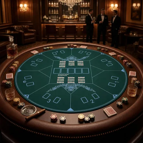 Miniatura 12 de AQQA Tapete de mesa de póquer de lujo de 70 x 35 pulgadas y tablero de póquer, superficie de juego Texas Hold'em de goma para 8-10 jugadores, tapete