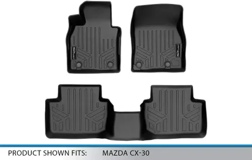 Miniatura 5 de SMARTLINER Juego de forros de 2 filas para todo tipo de clima, compatible con Mazda CX30 2020-2025