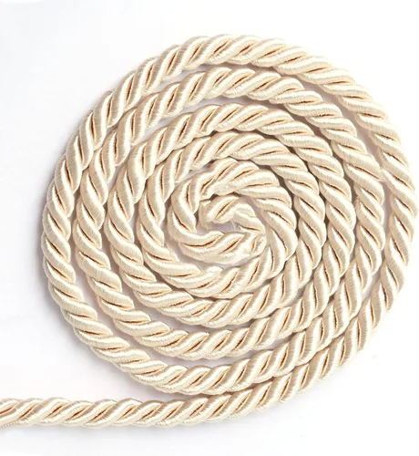 Miniatura 19 de BEL AVENIR Cuerda trenzada de 0.236 in y 16 yardas, cuerda decorativa de nailon hecha a mano para costura, manualidades, tapicería, decoración
