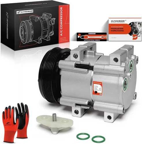 A-Premium Compresor de A/C con embrague compatible con Ford Taurus 3.8L 1988-1991, Thunderbird 3.8L 1989-1997, Mercury Cougar 3.8L 1989-1997, Sable