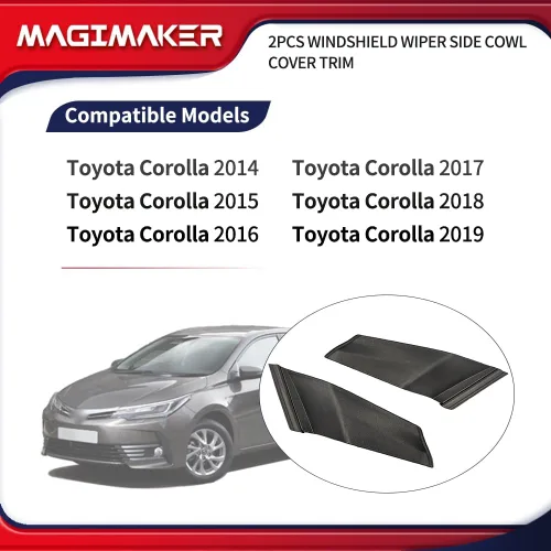 Miniatura 2 de 2 piezas de cubierta lateral del limpiaparabrisas 55084-02250 55083-02010 compatible con Toyota Corolla 2014 2015 2016 2017 2018 2019 lado izquierdo