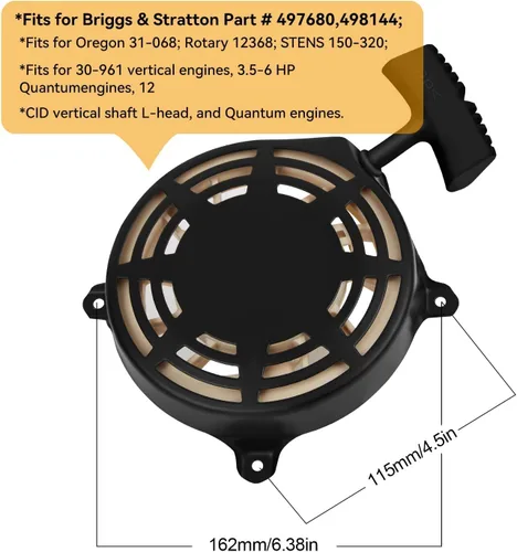 Miniatura 2 de SOFO Conjunto de arranque de tracción para Honda GX160 - Champion Generator Pull Start Assembly w/Pull Cord para Predator 212 Recoil Starter GX120