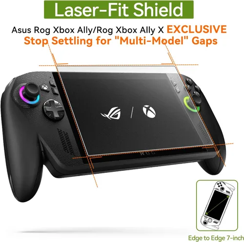 Miniatura 4 de ivoler Paquete de 3 protectores de pantalla grabados antirreflejos para ASUS ROG Xbox Ally/ROG Xbox Ally X Handheld 2025, vidrio templado