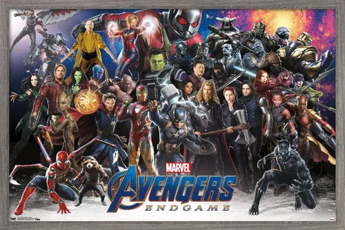 Trends International Marvel Cinematic Universe - Avengers - Endgame - Póster de pared de alineación, 14.725 x 22.375 pulgadas, versión enmarcada de