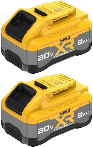 DEWALT Batería de iones de litio POWERPACK de 20 V MAX XR 8 Ah, paquete de 2 (DCB2108-2)
