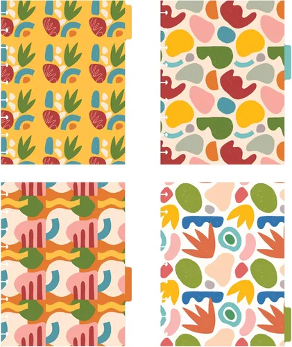 Miniatura 8 de Avery 25488 - Divisores de planificador para planificadores Happy Planner de 9 discos, juego de 4 pestañas, diseño retro geo, 1 juego (25488)