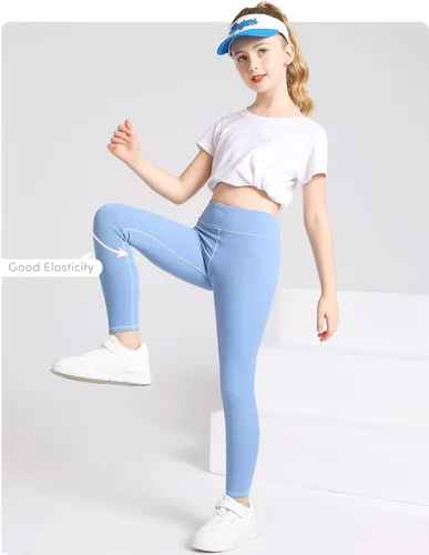 Miniatura 2 de Domee Girls Athletic Leggings Workout Yoga Pants Pack of 3