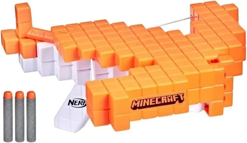 Miniatura 3 de Nerf Ballesta ballesta de Minecraft Pillager, ballesta real, acción de ballesta real, incluye 3 dardos oficiales Nerf Elite 42787, multicolor