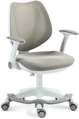 Miniatura 8 de HOMEFUN Silla de escritorio para niños, sillas de computadora con reposabrazos y reposapiés para niños y niñas, bonita malla ergonómica con altura
