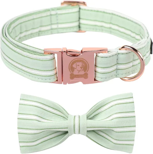 Miniatura 20 de MR. CHUBBYFACE· Collar de Pascua para perro de conejo con lazo, collar ajustable para mascotas con corbatín para perros pequeños, medianos y grandes