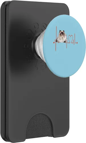 Miniatura 8 de Himalayan Cat Heartbeat EKG Funny I Love My Cat PopSockets intercambiables PopGrip