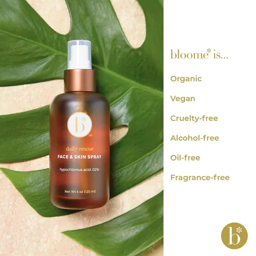 Miniatura 8 de Bloome - Spray de ácido hipocloroso para rostro y piel 0.05 por ciento HOCl – Bruma facial para acné, enrojecimiento, eccema y piercing post-cuidado