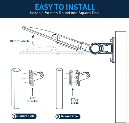 Miniatura 5 de AKK Luz LED de estacionamiento de 150 W, 21,000 lm con fotocélulas del atardecer al amanecer. IP65 impermeable, luz diurna de 5000 K, montaje