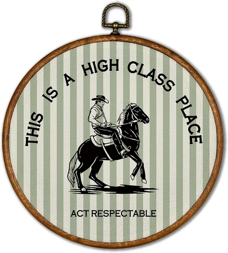 Miniatura 31 de KSDUT Arte de Pared Occidental de Vaquero Ágata Verde - Arte de Pared Preppy Moderno del Suroeste en Lienzo con Marco Colgante, Arte de Pared