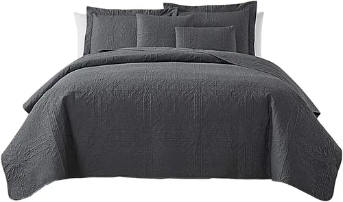 Miniatura 26 de Clara Clark Quilts Tamaño Twin - Juego de Cubrecama Colcha para Todas las Estaciones, Tejido Pinsonic Juego de Ropa de Cama Ligera - Juego