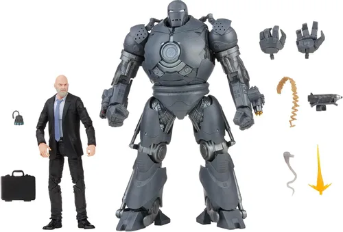 Hasbro Marvel Legends Series - Figura de acción de 6 pulgadas, paquete de 2 personajes de Obadiah Stane y Iron Monger Infinity Saga, diseño premium,