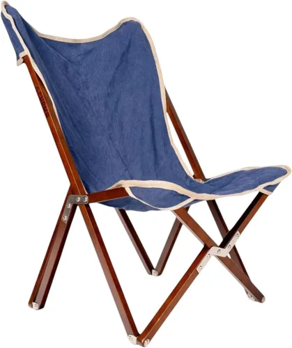 Miniatura 4 de CHAMA Vaquero Heritage - Silla plegable de madera dura oscura y lona de algodón de 20 onzas, accesorios de acero inoxidable de grado marino, bolsa