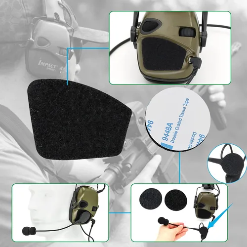 Miniatura 3 de Conector de cable Y U94 PTT para orejeras de seguridad Howard Leight, compatible con orejeras Sordi Supree Pro X convertidas en auriculares
