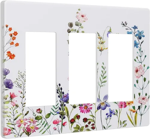 Miniatura 16 de Placa Decorativa de Pared Beige Boho de Mediados de Siglo Sol Abstracto 1-Gang Retro Años 70 Arte Geométrico Moderno con Arco Eléctrico Interruptor