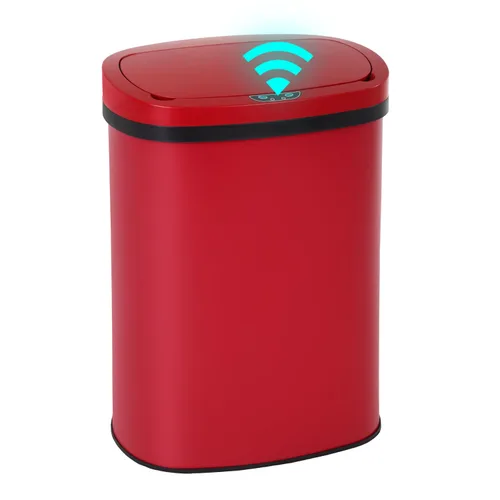 Miniatura 19 de PayLessHere Basurero de 13 galones de acero inoxidable Acero Tapa automática sin contacto con sensor de movimiento Bote de basura de cocina