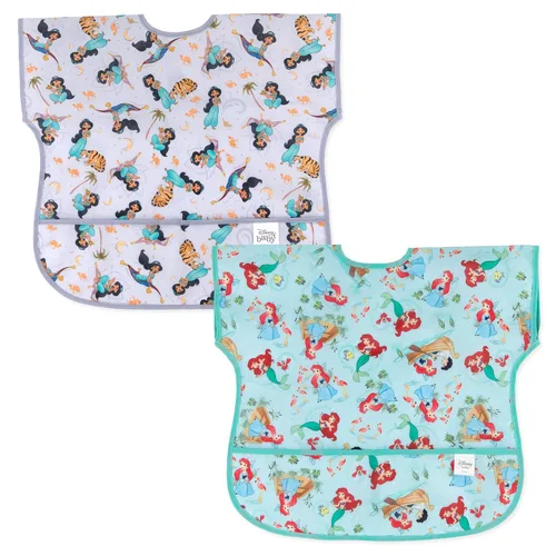 Miniatura 13 de Bumkins Disney - Babero de manga larga para bebé, de tela impermeable de manga larga, con bolsillo para atrapar migas, delantal ajustable