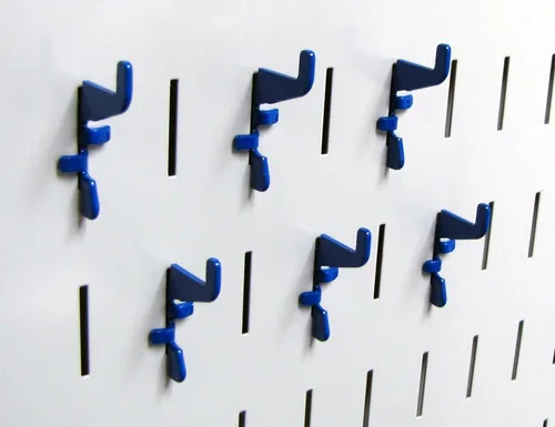 Miniatura 6 de Wall Control Pegboard Paquete de ganchos ranurados estándar – Ganchos de metal ranurados para tablero de clavijas Wall Control y tablero de Negro