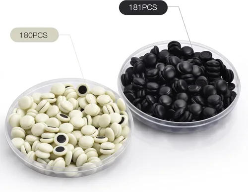 Miniatura 4 de Juego de mesa Go de 19 x 19 pulgadas con tablero de viaje plegable grande (11.3 pulgadas) y piedras de plástico magnéticas juegos de estrategia Weiqi