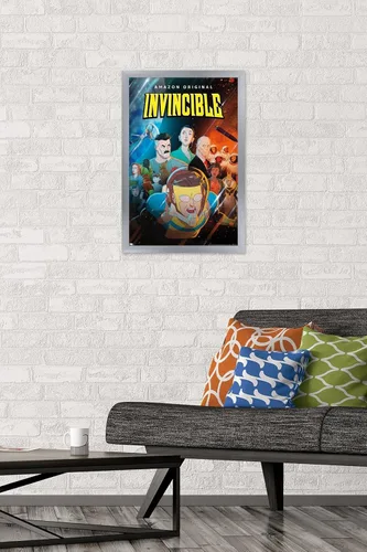Miniatura 2 de Trends International Invincible - Póster de pared de una hoja, 14.72 x 22.37 pulgadas, versión enmarcada plateada Versión con marco plateado