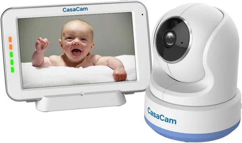 Miniatura 6 de CasaCam BM240 Monitor de video para bebés con pantalla táctil de 5 pulgadas y cámara HD clip, audio bidireccional, canciones de cuna, luz nocturna