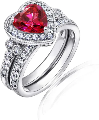 Amazon Essentials Anillo antiguo de plata de ley chapada en platino con circonita cúbica Infinite Elements (anteriormente colección Amazon)