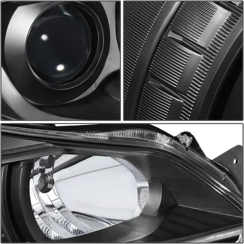 Miniatura 3 de Auto Dynasty Par de faros delanteros con proyector de esquina transparente, estilo OE, color negro, compatible con Subaru Outback Legacy 10-14