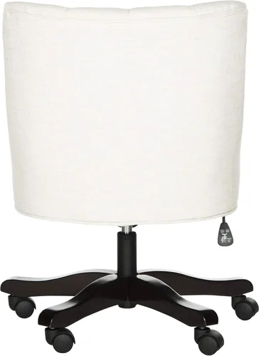 Miniatura 5 de Safavieh Mercer Collection Soho - Silla de escritorio giratoria de lino color crema claro