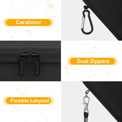 Miniatura 4 de BOVKE Funda de transporte para Garmin GPSMAP 64sx/66i/67/67i/66sr/66s/65s/78sc, Garmin inReach Explorer+ Senderismo GPS portátil y comunicador Negro