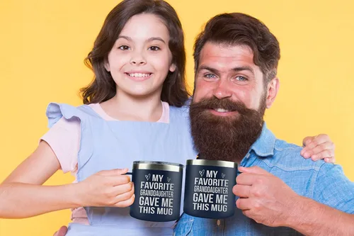 Miniatura 6 de Regalos para el abuelo de la nieta, el nieto, los niños en el Día del Padre, Navidad, cumpleaños - Tazas de café divertidas para regalar a