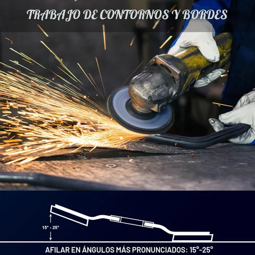 Miniatura 5 de 24 paquete de discos de solapa 4 1/2 para amoladora angular, grano 40 60 80 120, tipo 29, rueda de pulido de circonita para lijado de madera y metal