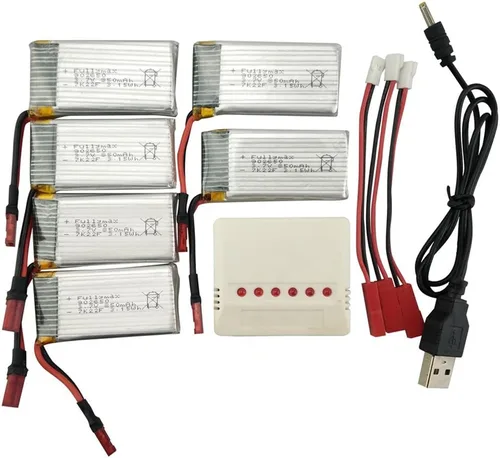 Accesorios para helicóptero (3,7 V, 850 mAh, 1 cable de carga y línea de conversión para SYMA X56 X56W X54HW plegable Quadcopter Parts Plegable RC