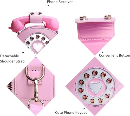 Miniatura 6 de Oweisong Divertido bolso de teléfono para mujer, bolso cruzado de hombro con asa superior para teléfono