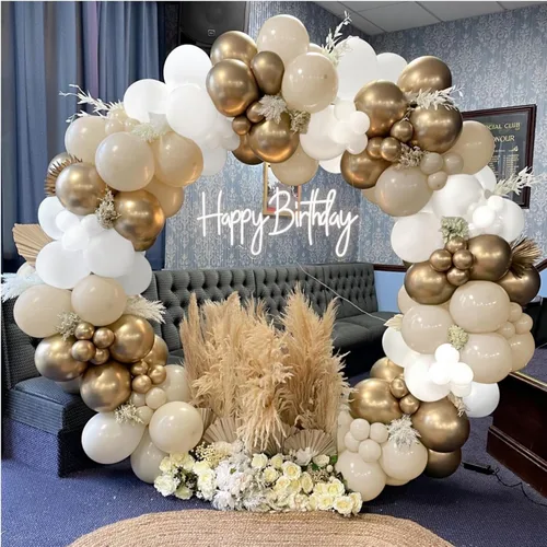 Miniatura 8 de Kit de Guirnalda de Globos Azul Polvoriento - 167 piezas Kit de Arco de Globos con Globos Azul Polvoriento, Blanco Arena, Blancos - Perfecto