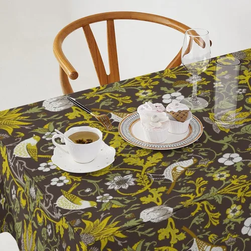 Miniatura 172 de Mantel Floral Retro de Pájaros, Diseño Original Bohemio William Morris Estampado Cubierta de Mesa para Hogar Picnic Fiesta Comedor Cocina William