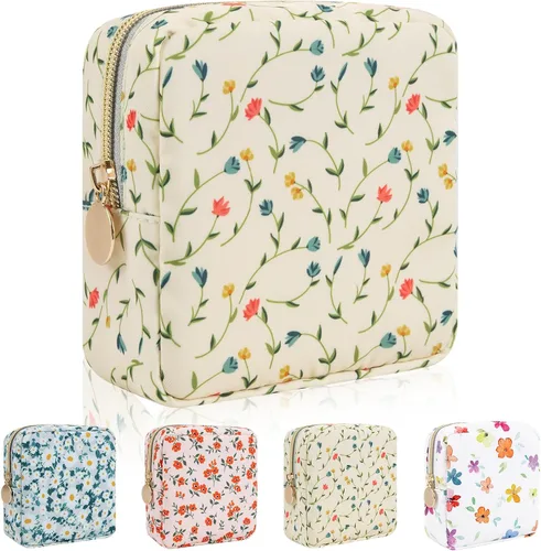 Miniatura 37 de Iqimott Bolsa Grande de Maquillaje de Nylon para Viaje, Bolsa de Cosméticos Preppy Grande Organizadora de Maquillaje de Nylon Bolsa de Artículos