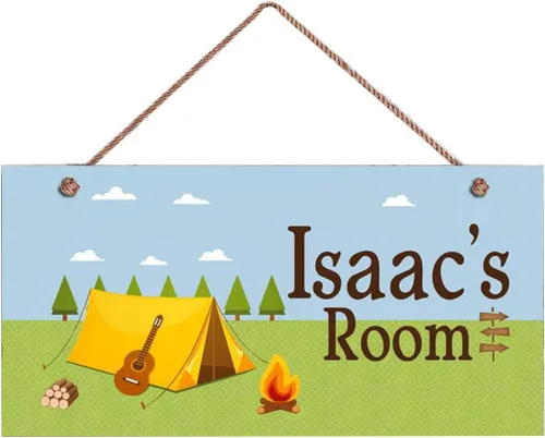 Miniatura 11 de XIUXZMM Letrero de hipopótamo, letrero personalizado de bosque, nombre del niño, letrero de puerta para niños, decoración de guardería de bebé