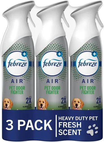 Miniatura 9 de Spray ambientador Febreze, aroma limpio y resistente, eliminador de olores para olores fuertes, 8.8 onzas (paquete de 3)