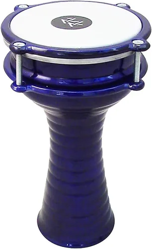 Miniatura 6 de Kids Percussion Darbuka de aluminio de 10 pulgadas de longitud, 5.2 pulgadas de cabeza sintética ajustable Doumbek tambor de mano para niños (negro)
